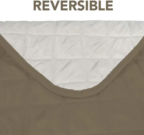 Vista 5 de PureFit Funda de sofá reversible resistente al agua, lavable a máquina, con espuma antideslizante y correa ajustable para perros, mascotas