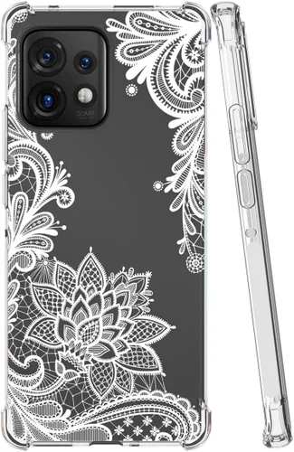 Vista 2 de Funda protectora de TPU suave para Motorola Edge Plus 2023, Moto X40, X40 Pro, delgada, a prueba de golpes, con patrón floral transparente y suave