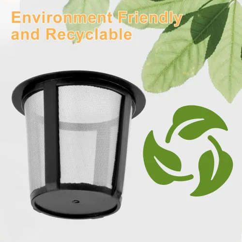 Vista 7 de Taza K reutilizable con filtro inferior, cápsulas de café ecológicas de malla de acero