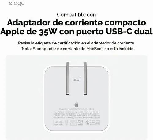 Vista 4 de elago Charger Cable Management Case for MacBook Air 13", 15" 35W
