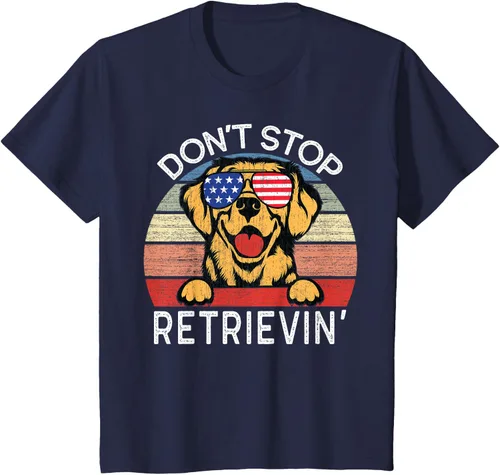Vista 44 de Don't Stop Retrievin' Golden Retriever Dog Camiseta, Negro