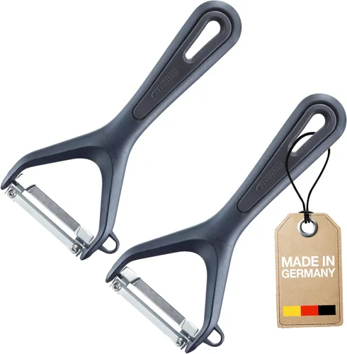 Vista 2 de Westmark Pelador con cuchillas dentadas de 2 filos, ideal para pelar tomate, kiwi, mango, pimientos y más, diestros y zurdos, acero inoxidable Hoja