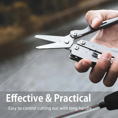 Vista 5 de NexTool Flagship Pro Multiherramienta, cuchillo plegable con bloqueo de seguridad, multiherramienta EDC con cuchillo de bolsillo, tijeras