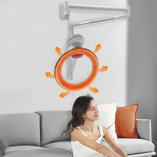 Vista 2 de Máquina de cuidado del cabello rotativa orbital montada en la pared, máquina de aceite para hornear para secar el cabello para secarse el cabello
