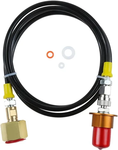 Vista 8 de Adaptador de recarga de CO2 con medidor de presión, adaptador rápido de repuesto de carbonatador de intercambio de soda plateado TEENGSE compatible