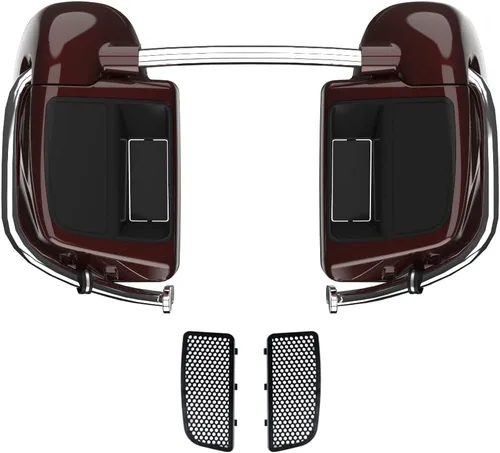Vista 52 de Kits de calentadores de piernas con ventilación y combinación de color con guantera para Harley Davidson Touring Street Road King Glide FLTR 2014
