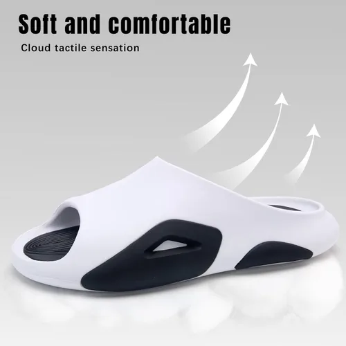 Vista 2 de Sandalias acolchadas para mujeres y hombres, con correa ajustable, antideslizantes, cómodas, para baño, ducha
