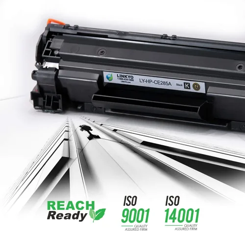 Vista 4 de LINKYO Cartucho de tóner compatible de repuesto para HP 85A CE285A (negro, paquete de 2)
