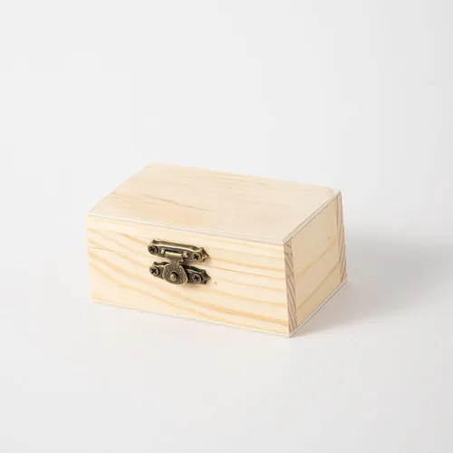 Vista 4 de Caja pequeña de madera de 24 piezas, caja del tesoro de madera sin terminar con tapas para manualidades (3.5 x 2.1 x 1.8 pulgadas) (24)