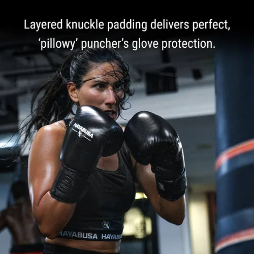 Vista 3 de Hayabusa Guantes de boxeo profesionales de cuero con para hombres y mujeres