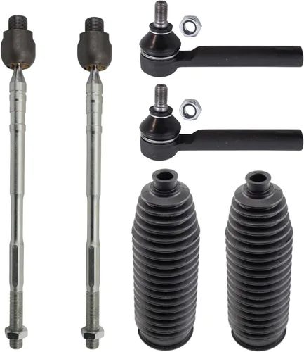 Vista 102 de TRQ Kit de dirección delantera con barra de acoplamiento de fuelle de piñón y cremallera compatible con Toyota Echo 2000-2005