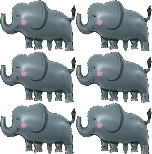 Vista 19 de Globos de abeja, 6 piezas de globos de aluminio con forma de helio para fiesta de animales de dibujos animados para selva safari temática telón