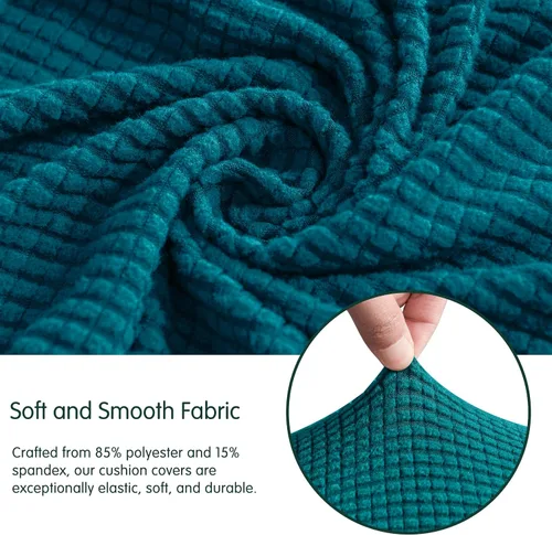 Vista 7 de CHUN YI Funda de Cojín Elástica para Sofá de Dos Plazas Adecuada para 2 Plazas, Funda de Asiento de Sofá con Tela Jacquard de Spandex