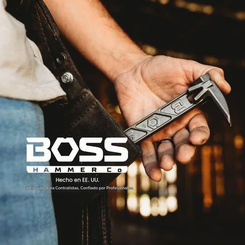 Vista 7 de Boss Hammer 9" Boss Paw - Extractor de clavos tipo pata de gato de acero de grado de construcción con 4 puntos de extracción, llave hexagonal