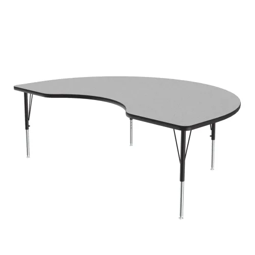 Vista 67 de Correll Mesa de Actividades Rectangular para Aula de 24"x36", Altura Ajustable (19"-29"), Granito Negro Laminado Térmico Fusionado Duradero
