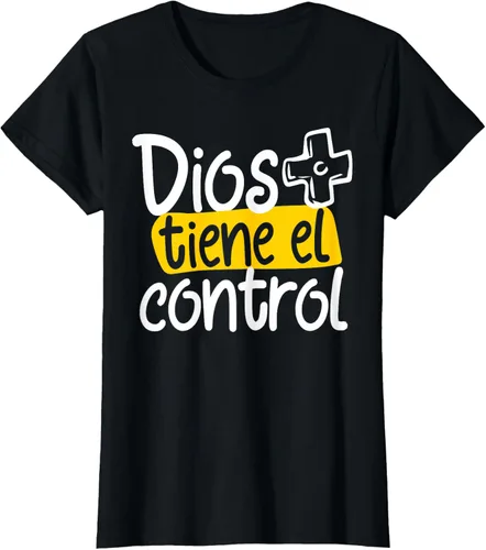 Vista 33 de Regalo Cristiano En Español Christian Spanish Dios Tiene Con Camiseta, Negro