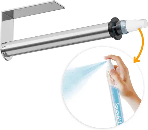 Vista 10 de SpaceAid SprayNeat - Soporte para toallas de papel con botella de spray, soporte para toallas de papel debajo del gabinete con rociador en el centro