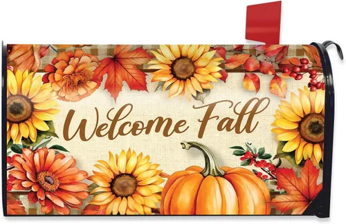 Vista 11 de Briarwood Lane Funda para buzón de otoño con ramo de otoño, tamaño estándar