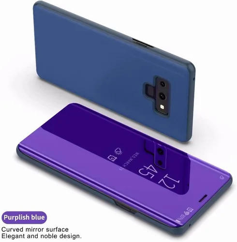 Vista 2 de Funda inteligente para Galaxy S22 Ultra Sleep/Wake Window's View Design Flip 360 de cuerpo completo protector de pantalla integrado delgado y duro