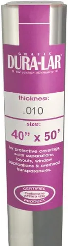 Vista 33 de Grafix Dura-Lar Película, 0.002 in, Plata, 54 in x 12 ft