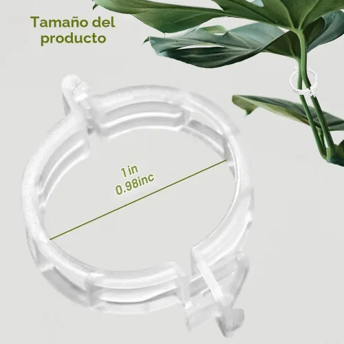 Vista 2 de Clip de plástico seguro para plantas, clips de soporte para plantas Blanco