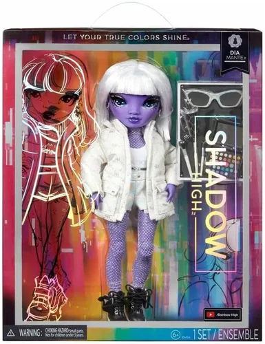 Vista 5 de Rainbow High Shadow High Dia Mante- Muñeca de moda morada. Traje de moda y más de 10 accesorios de juego coloridos. Gran regalo para niños de 4 a 12