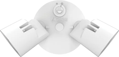 Vista 6 de Lithonia Lighting HomeGuard - 2 luces LED de inundación para exteriores, luces LED para exteriores, sensor de atardecer a amanecer, lúmenes Blanco