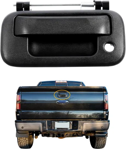 Vista 10 de Manija exterior de puerta trasera, compatible con Ford F150 F250 F350 F450 F550 Super Duty Explorer Lobo 2004-2016, Lincoln Mark LT, con orificio