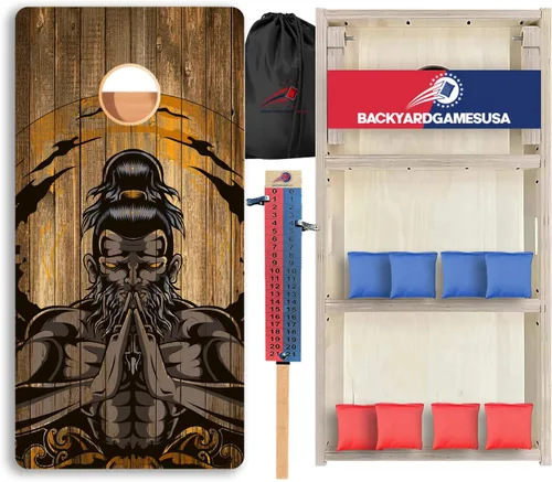 Vista 82 de CornholeGamesUSA Pro - Juego de tablas de Cornhole Fabricado en Estados Unidos Abedul báltico 3/4 Sin rebote Patas triples gruesas Dos