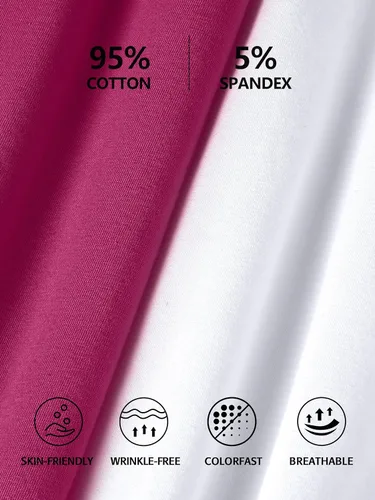 Vista 12 de Camisa Attraco de algodón, con tirantes estilo espagueti, con brasier incorporado, 2 paquetes, para mujer