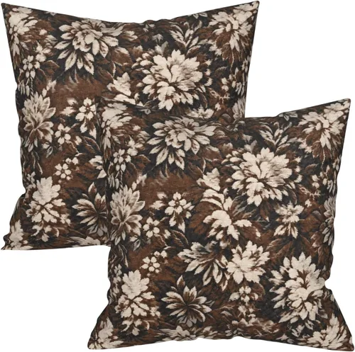 Vista 39 de Funda de almohada de leopardo marrón, 2 fundas de almohada de guepardo de 20 x 20 pulgadas, algodón suave con estampado de animales, fundas de cojín