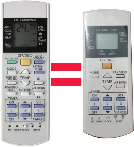 Vista 2 de Repuesto para control remoto de aire acondicionado Panasonic A75C3716