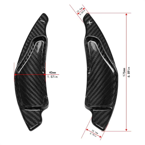 Vista 5 de Cubierta de fibra de carbono real para volante de palanca de cambios extendida compatible con Lexus es 2006 2007 2008 2009 2010 2011 2012 accesorios