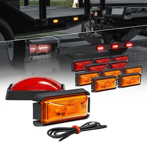 Vista 31 de TRUE MODS Luz de marcador LED ámbar de 2.5 pulgadas con bisel negro [DOT FMVSS 108] [SAE P2PC] [montaje superficial] [impermeable IP67] Luces