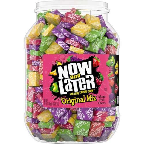 Vista 10 de Now & Later - Caramelos masticables mixtos de frutas variadas, tarro de 38 onzas