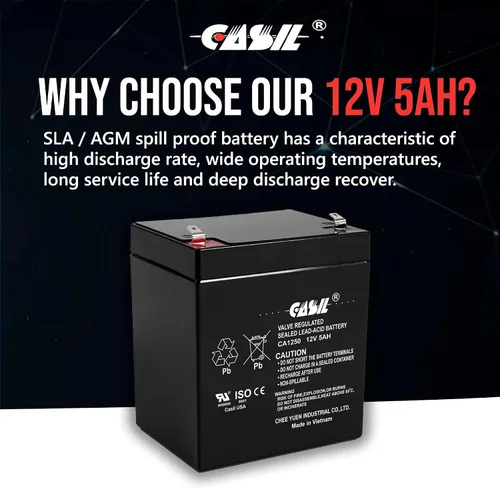 Vista 6 de Casil Batería de repuesto de 12 V 5 AH compatible con Razor E125 E150 Batería de Scooter Eléctrico - Paquete de 2