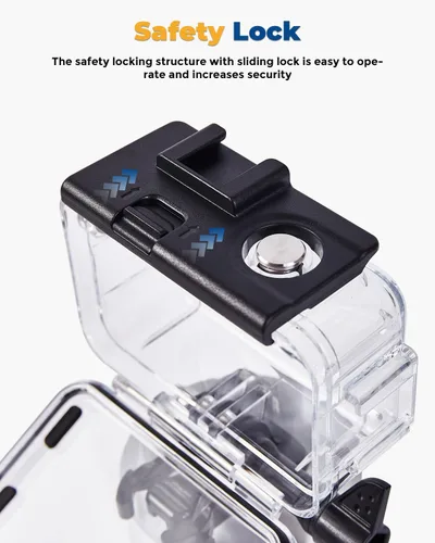 Vista 6 de Waterproof Housing Case with Dive Filters for DJI Osmo Action 5 Pro/4/3, Support 60 m/197 ft Deep Diving, Underwater Case with High Transmission