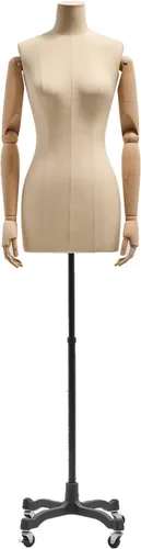 Vista 8 de Adjustable Dress Form Mannequin for Tailoring & Sewing, Foam Torso with Tripod Stand, Ideal for Fashion Design & Dressmaking (Size 80)