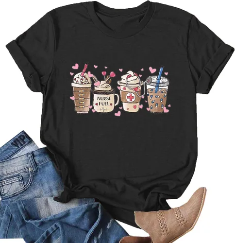 Vista 4 de Camisetas para el día de San Valentín para mujer, diseño de corazón y fantasma, diseño de fantasma, regalo para el día de San Valentín