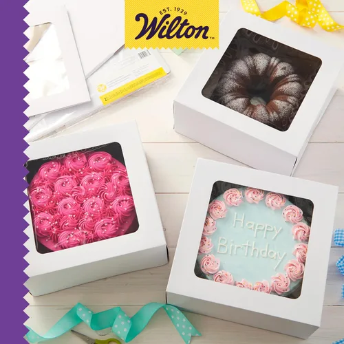 Vista 6 de Wilton Cajas para pastel de 12 pulgadas con ventanas para pasteles de 10 pulgadas, 6