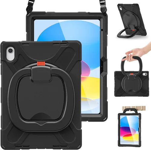 Vista 18 de BRAECN Funda para iPad (A16) de 11ª/10ª generación de 11 pulgadas/10.9 pulgadas 2025/2022, funda de silicona resistente con protector de pantalla