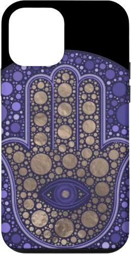Vista 15 de Funda para iPhone 11 Purple Evil Eye and Hamsa Hand