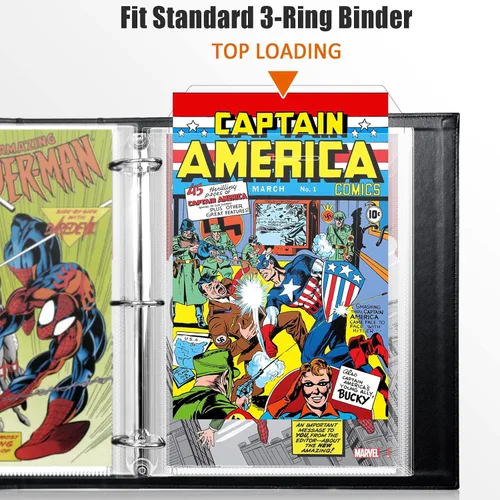 Vista 3 de Bolsas para cómics, fundas para encuadernación de cómics, paquete de 12 bolsas protectoras para cómics