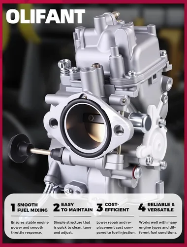 Vista 4 de Carburador para Honda Rancher 350 TRX350 2000-2006 TRX350FE TRX350FM TRX350TM TRX350TE TRX350ES
