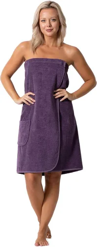 Vista 10 de Robe Direct Women’s Terry Cloth Spa and Bath Towel Wrap with Adjustable Closure & Elastic Top Negro
