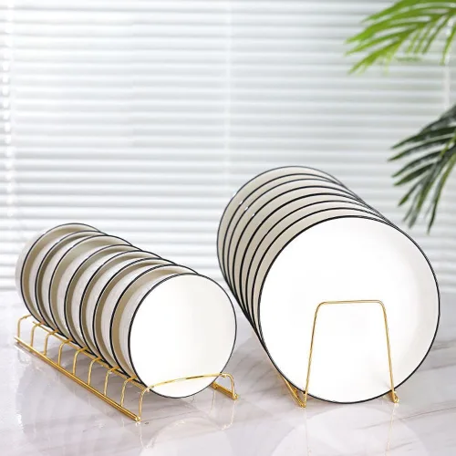 Vista 9 de Escurridor de platos pequeño, estante de secado de cuencos de acero inoxidable para almacenamiento organizador de encimera de cocina, estante