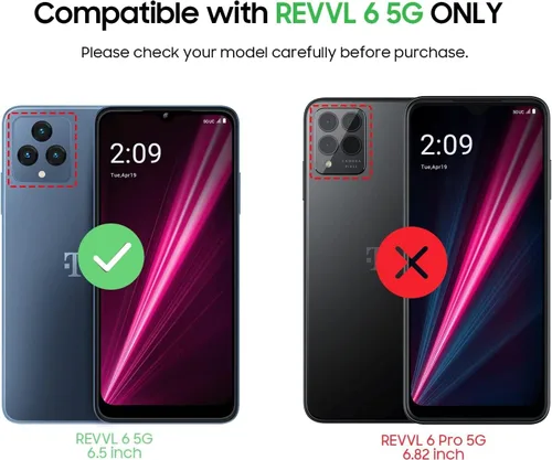 Vista 2 de NZND Funda para T-Mobile REVVL 6 5G / REVVL 6X 5G con [Protector de Pantalla Incorporado], Funda Bumper Protectora Rugosa Resistente a Golpes