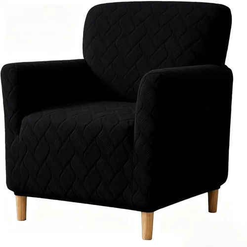 Vista 48 de LiveGo - Funda elástica para sillón de mediados de siglo moderno de 1 pieza, fundas de acento de jacquard para silla con brazos, fundas impermeables