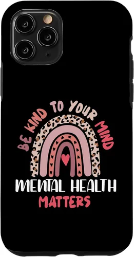 Vista 27 de iPhone 16 Mental Health Matters Rainbow Be Kind To Your Own Mind Case