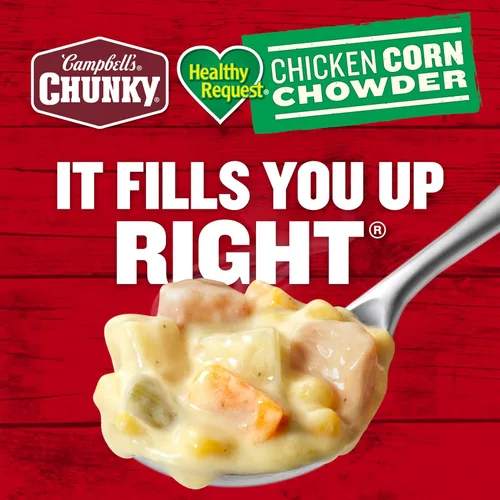 Vista 7 de Sopa espesa de Campbell’s Chunky, Healthy Request de pollo con maíz, lata de 18.8 oz (caja de 12)